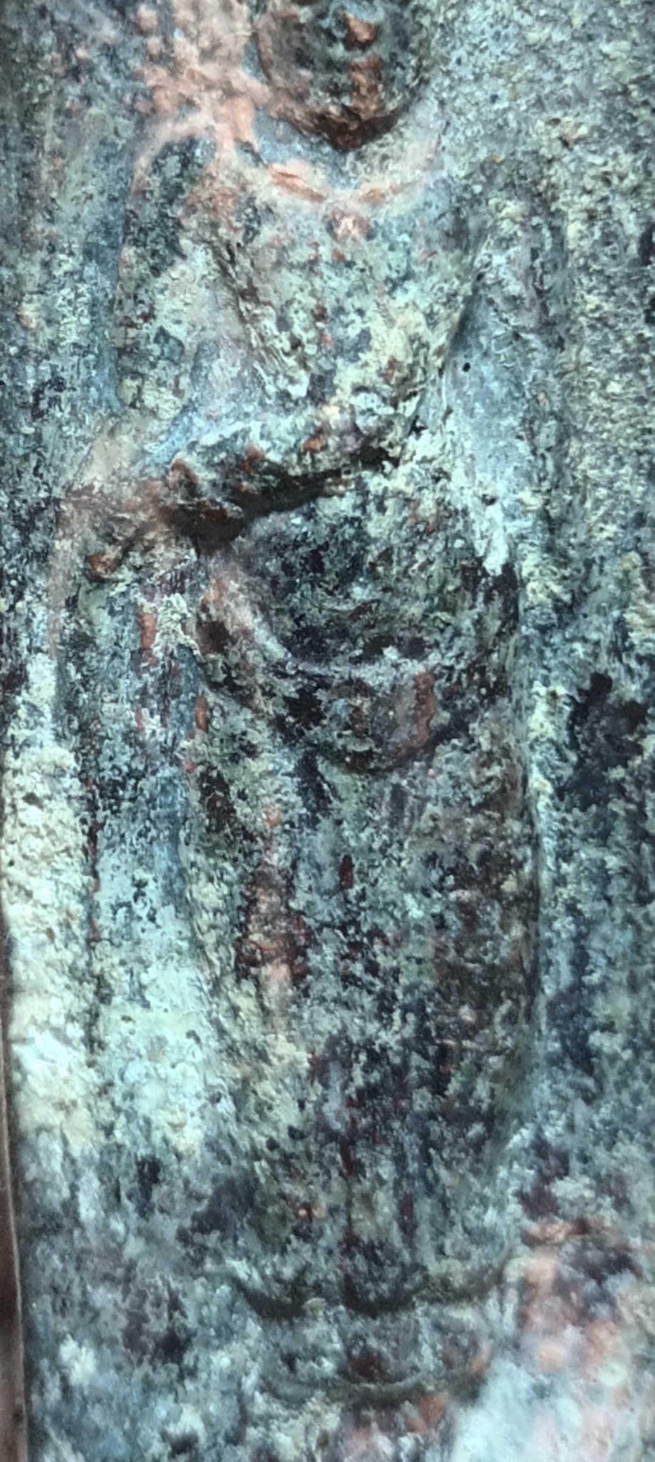 พระร่วงหลังรางปืนเนื้อตะกั่วสนิมแดง ศรีสัชนาลัย สุโขทัย